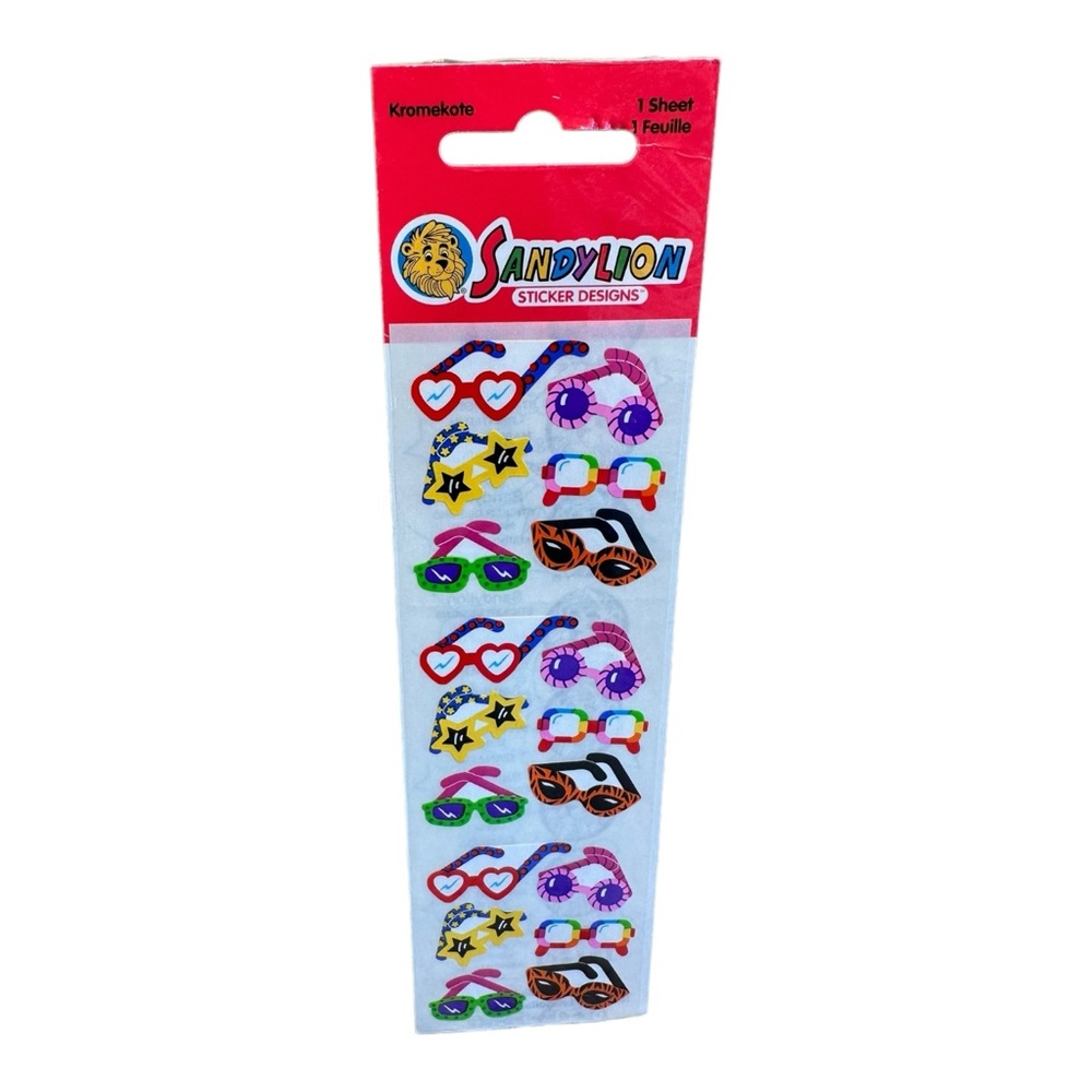 Vintage Sandylion Kromekote Stickers Sunglasses Brights Rare HTF sealed
